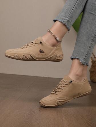 Fall/Winter Women's Casual Sports Shoes, Handmade Octopus Pattern Fitness Criss-Cross Training Sneakers, Fashionable Slip-On Motorcycle Shoes With Rubber Anti-Slip Sole