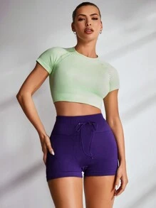 VARSITIE Sports Summer Yoga Basic Seamless With TOP AND  LEGGING SET - Multicolor - View 5