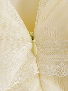 SHEIN Belle Off The Shoulder Back-Tied Cocktail Party Dress Vintage - Yellow - View 12