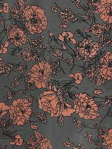 Nemidor 大码女式波西米亚风花卉印花短袖连衣裙，适合夏季 - 灰色 - 查看 7