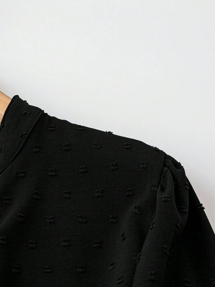 Women's Plus Size Notched Collar Long Sleeve Shirt