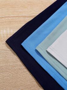 SHEIN Leap Crew 年輕男孩鬆身休閑字母編織標籤多件式短褲 - 彩色 - 查看 9