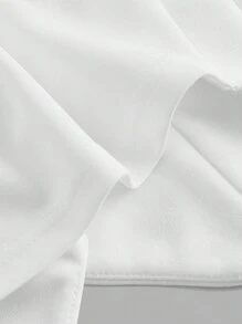 SHEIN MOD 女士纯色前扣抹胸上衣 - 白色 - 查看 4
