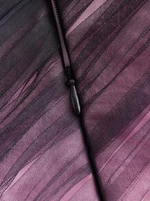 SHEIN Belle Off Shoulder Mesh Formal Dress - Pink - View 10