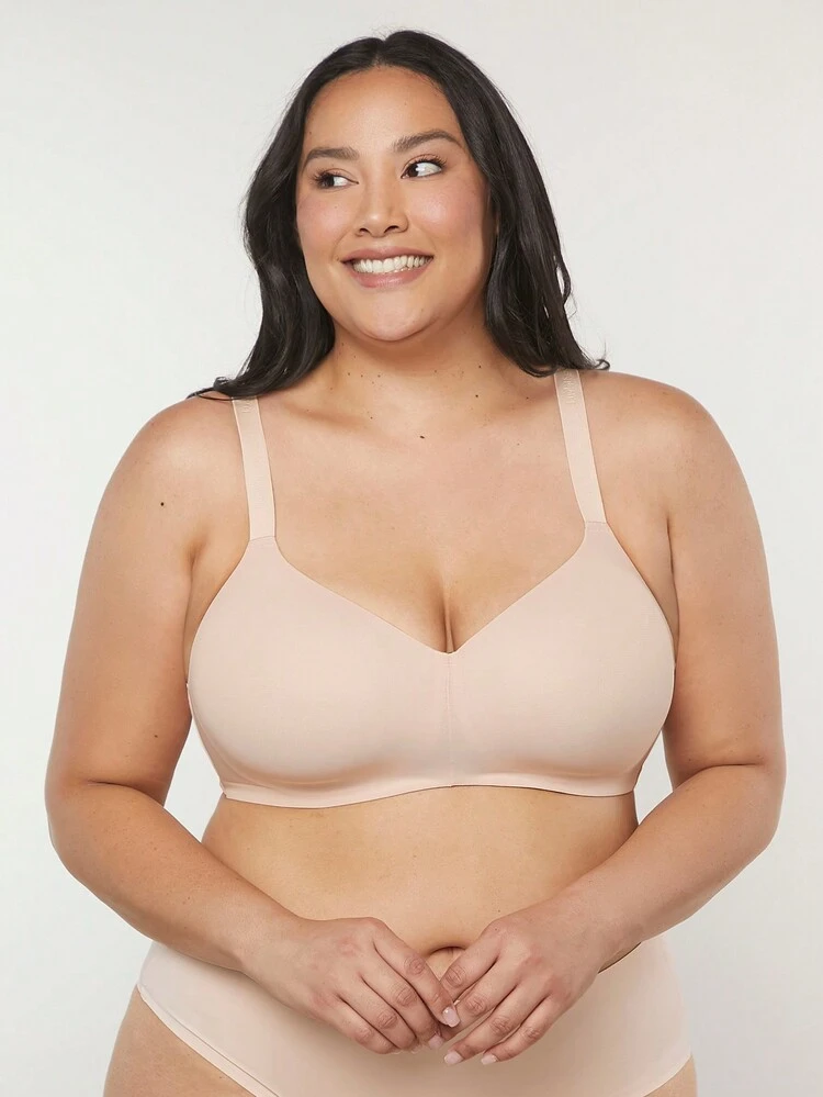 Plus Dream Curve Air Wireless Full Coverage Mesh Support Lingerie As Outerwear Bra