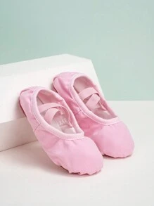 Kids Toddlers' Soft Bottom Ballet Shoes Ideal For Dance Practice Indoors With Full Elastic Force, Soft & Durable Fabric, Slip-On Style