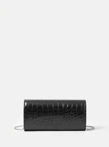 SHEIN Belle 女性時尚黑色手拿包 - 黑色 - 查看 5