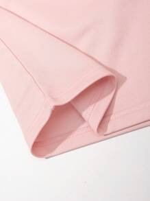 Manfinity Hypemode Nam Hình con gấu hoạt hình Thả vai Áo thun - Hồng - Xem 6