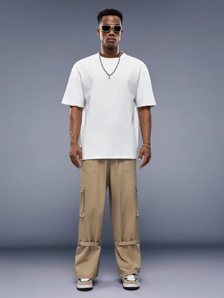 Men'S Cargo Slanted Pocket Trousers