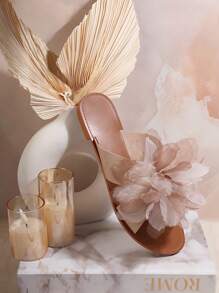 SHUZIA Women's Fashionable Flat Sandals Summer Shoes Spring Shoes Spring Break Easter - Apricot - View 6