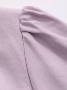 DAZY Ladies' Square Neck Lantern Sleeve Midi Dress