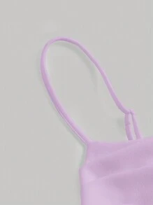 SHEIN MOD 女士褶皱高腰吊带连衣裙