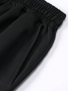 Men's Summer New Solid Color Casual Sports Shorts, Drawstring Fitness Running Beach Shorts