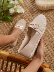 SHUZIA Women's Flat Shoes Summer Shoes Spring Shoes Spring Break Easter - Apricot - View 4