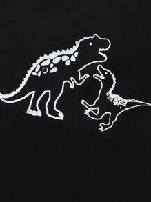 Baby Boy Dinosaur Patterned Round Neck Casual Vest 3pcs/Set For Summer - Multicolor - View 6