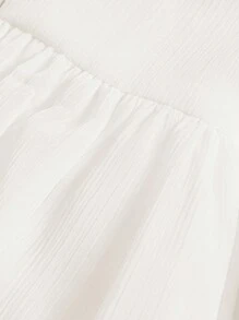 SHEIN MOD 女性腰部束腰褶皺上身連身裙