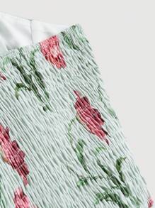 SHEIN MOD 女士花卉印花帝國腰細肩帶連衣裙 - 彩色 - 查看 4