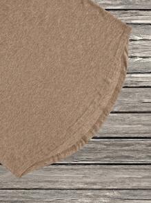 Manfinity Dauomo Men's High Low Hem Tee - Khaki - View 3