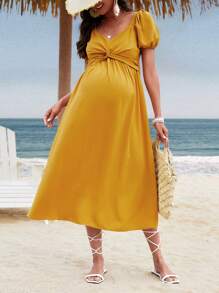 SHEIN Maternity Energetic Medium-Length Vacation Dress