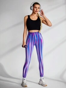 VARSITIE Thể thao Yoga Cơ bản Liền mạch Với Legging - Màu tím - Xem 4