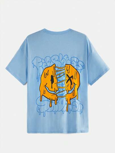 victorhenrique Camiseta De Mujer Con Cara Sonriente Impresa En La Espalda