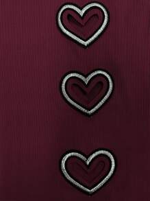 Zolique 女士空心心形閃亮紅色連身衣