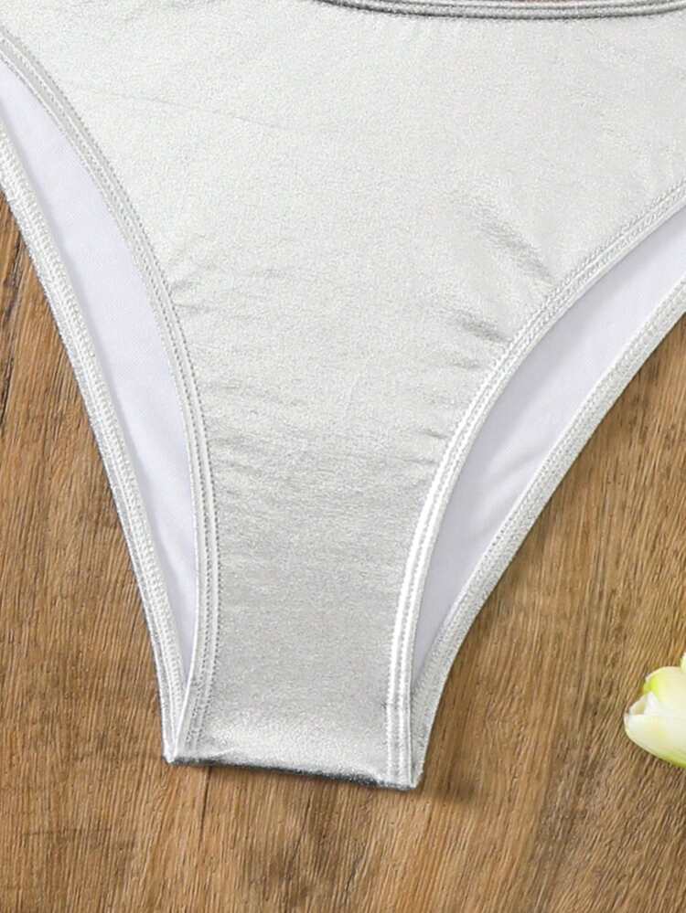 Women's One Shoulder Cut-Out Bikini Set Summer Beach