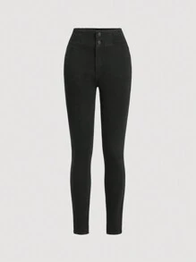 SHEIN MOD Vrouwen Effen kleur Skinny jeans