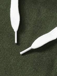 Manfinity Campus Court 男式侧边带装饰慢跑裤 - 軍綠色 - 查看 7