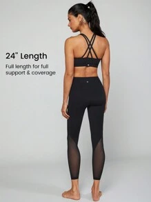 GLOWMODE 24" FeatherFit™- Crossover Mesh Leggings