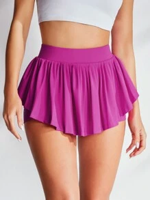 VARSITIE Sports Tennis Basic Pleated  With Pink SKIRT Workout Skirtsport Skirtsports Skirtgym Skirt - Hot Pink - View 6