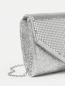 SHEIN Belle Sang trọng , Duyên dáng , Thanh lịch , Tinh tế NỮ Túi đám tiệc Cho cô dâu , Phù dâu , Khách mời , Cho bữa tiệc , Dạ hội , Lễ cưới - Bạc - Xem 6