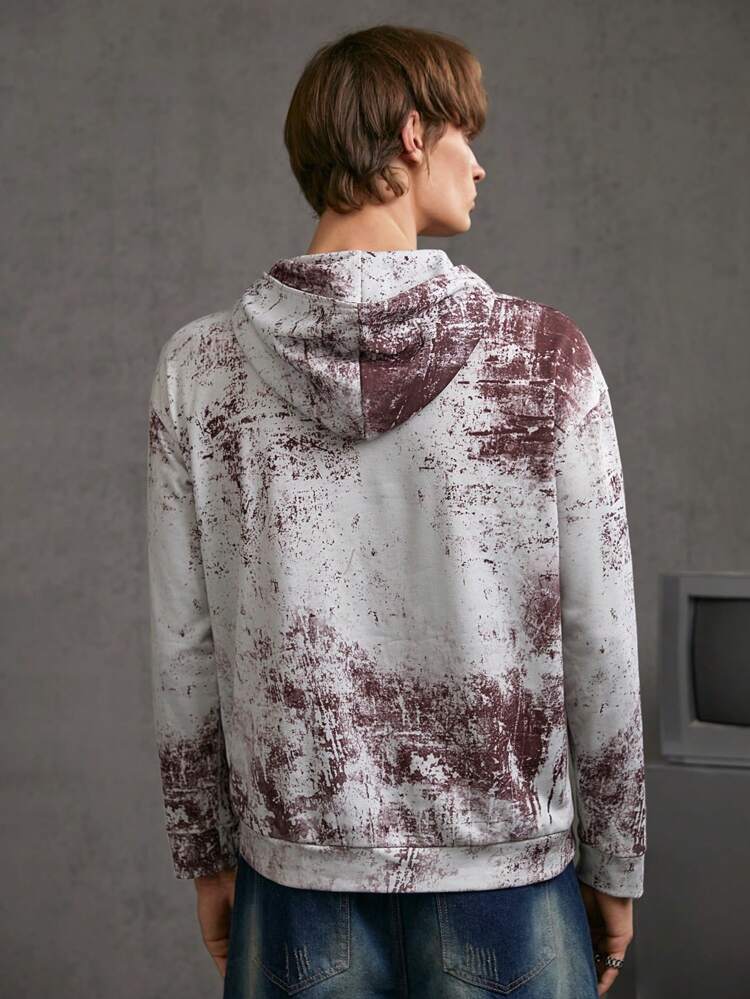 Men's Knitted Casual Long Sleeve Hooded Sweatshirt, For Fall Winter