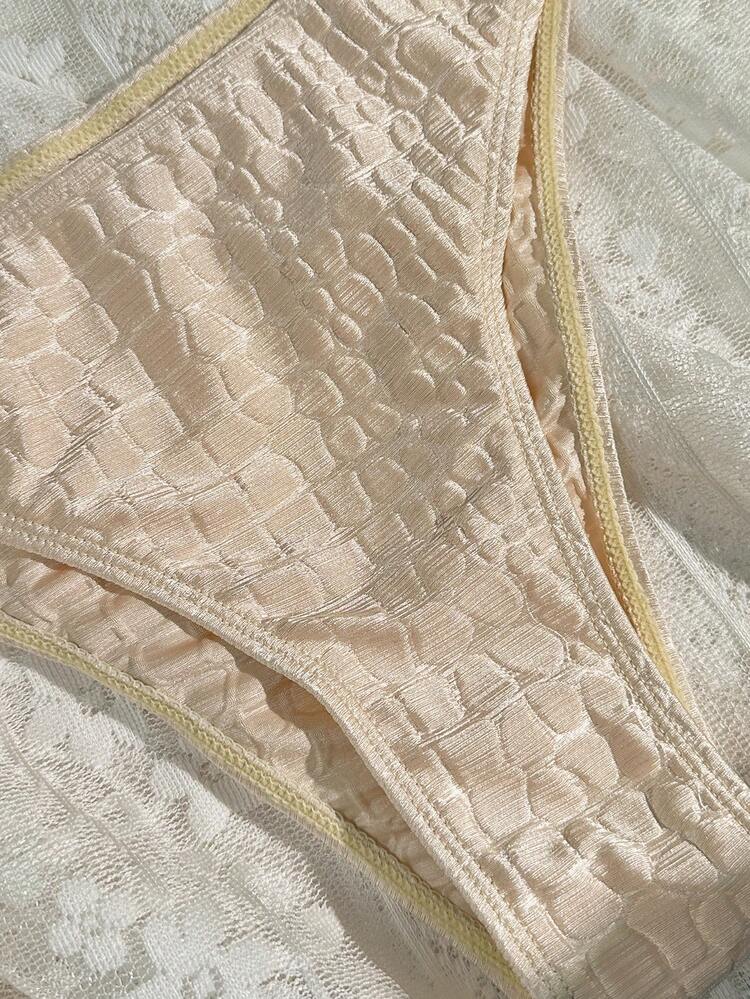 Summer Textured Strapless Two-Piece Swimwear