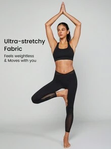 GLOWMODE 24" FeatherFit™- Crossover Mesh Leggings