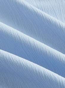 SHEIN MOD Váy hai dây chéo màu trơn dành cho nữ - Màu xanh nhạt - Xem 4