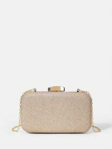 SHEIN Belle Ladies' Gold Flower Evening Clutch - Gold - View 6