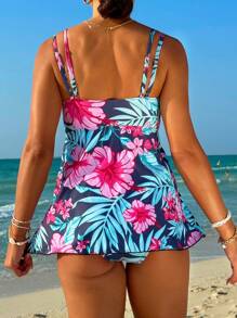 Swim Lushoire Conjunto de bikini estampado tropical para mujer de verano