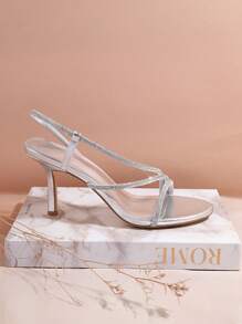 SHUZIA 女性高跟涼鞋 - 銀色 - 查看 3