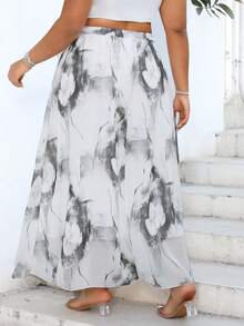 SHEIN VCAY 加大碼女士紮染裙 - 彩色 - 查看 2