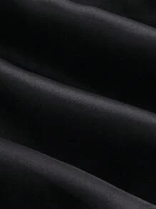 SHEIN MOD 女式露肩夸张袖连衣裙 - 黑色 - 查看 3