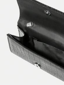 SHEIN Belle 女性時尚黑色手拿包 - 黑色 - 查看 8