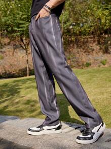 Manfinity VCAY Men's Tie-Dye Straight Leg Pants - Grey - View 5