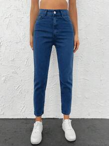 EURMUSE Women's Skinny Denim Pants - Medium Wash - View 3