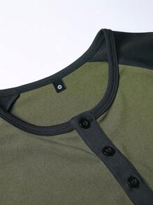 Nuova maglietta henley a maniche corte estiva da uomo, stampa casual con aquila, tempo libero, viaggio, esterno, campeggio, maglie da uomo