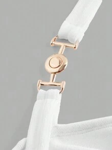 SHEIN MOD Women's Ruched Halter Neck Top - White - View 3