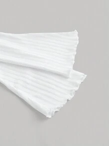 SHEIN MOD 女士纯色喇叭袖 T 恤