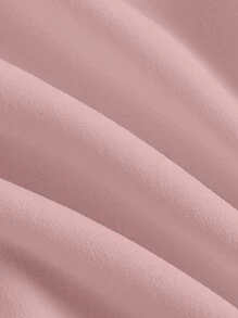 SHEIN MOD 純色空心不對稱領口寬腿連體褲 - 淺粉色 - 查看 4