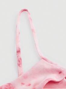 SHEIN MOD Ladies' Pink Romantic Rose Print Cami Dress - Pink - View 3