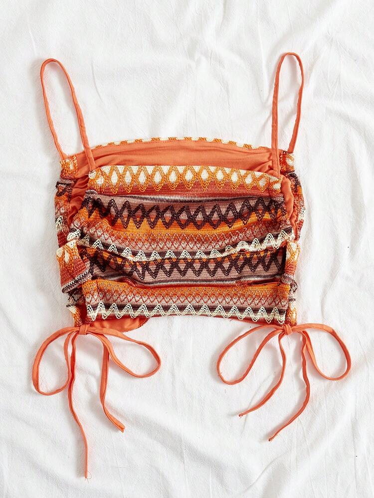 Women's Geometric Embroidery Cut Out Camisole Top